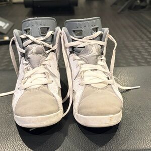 Gray and White High-Top Sneakers